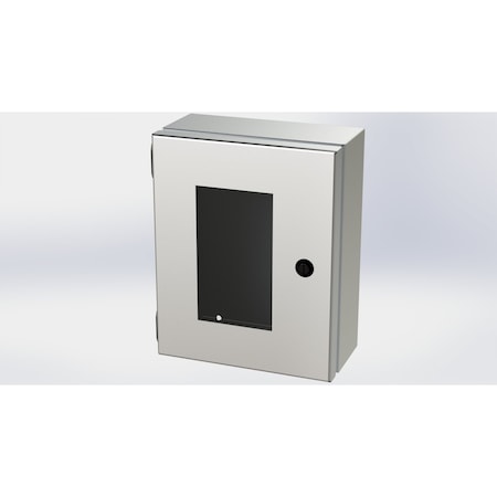 Saginaw Control & Engineering 1/4 Turn Latch Electrical Enclosures, 10 in H, 4 in D, 8 in W, NEMA 3R, 4, 4X, 12, 13 SCE-1008ELJWSS